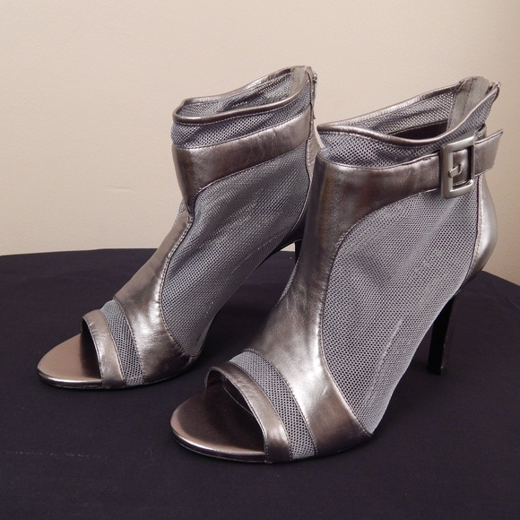 BCBGeneration Pewter Mesh/Leather Ankle  Boot - Picture 1 of 8